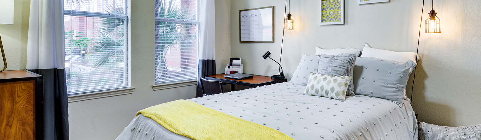 Furnished apartment bedroom